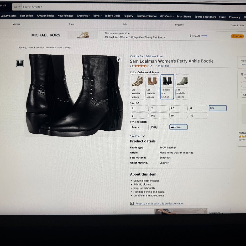 Sam Edelman Women's Petty Ankle Bootie - Picture 2 of 8